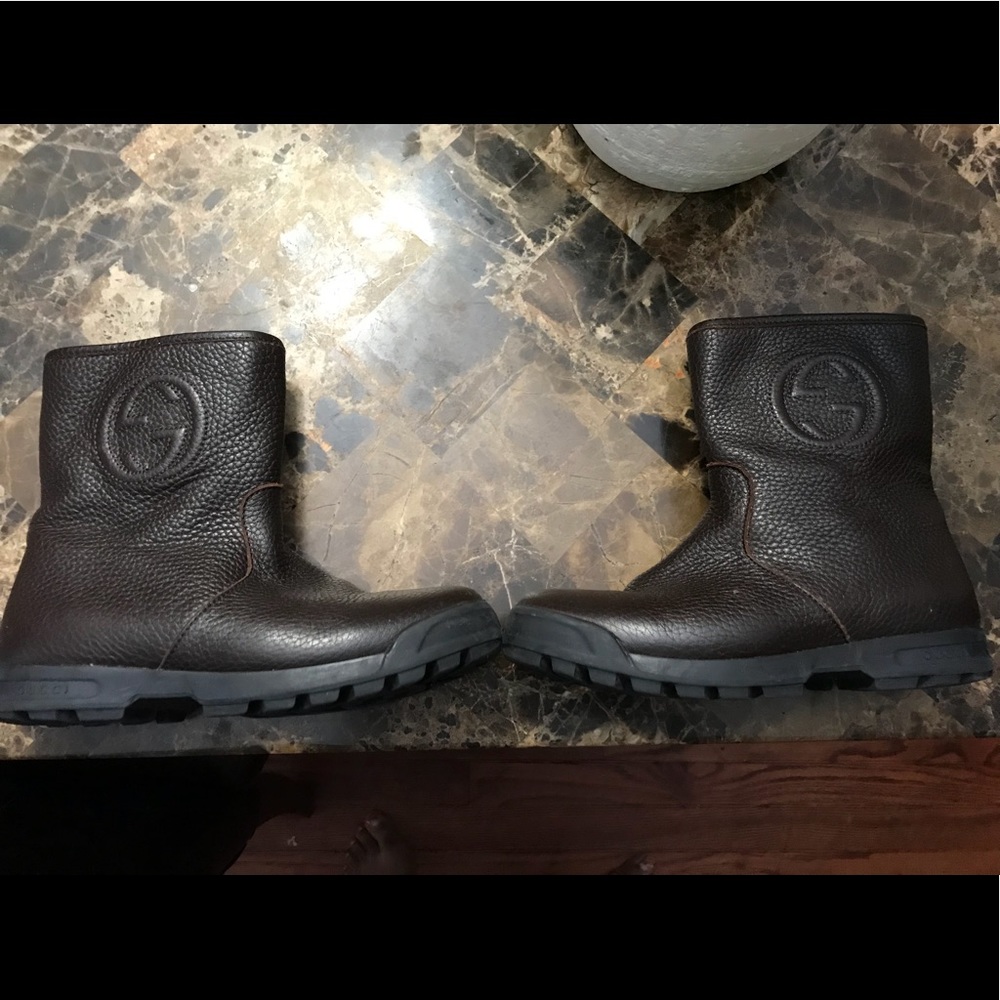 Chocolate Gucci ankle Boots; Size 12; Little girls